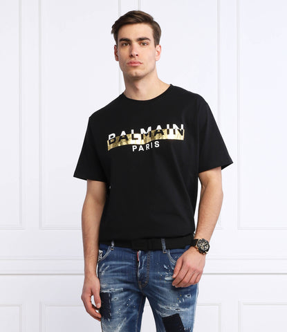 BALMAIN PARIS PREMIUM MEN'S T SHIRT | BLACK