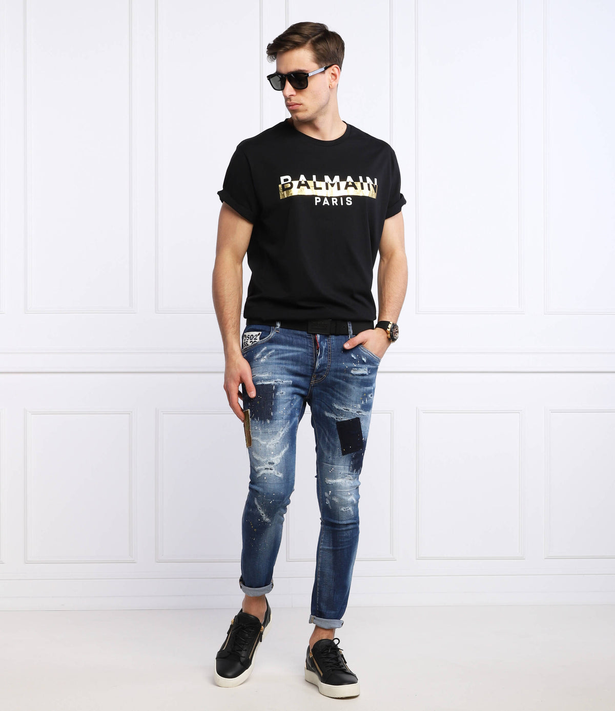 BALMAIN PARIS PREMIUM MEN'S T SHIRT | BLACK