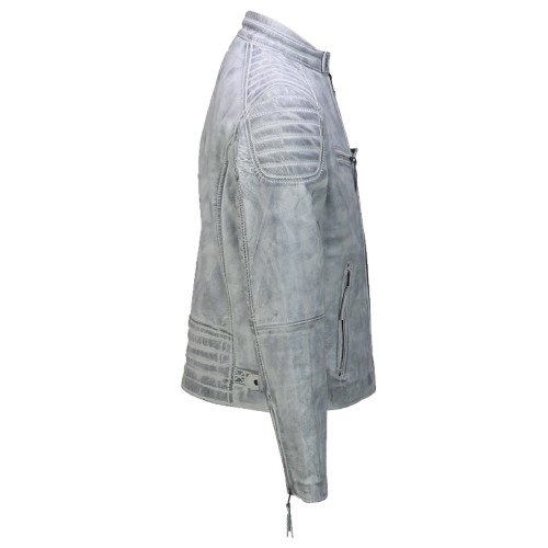 Men’s Real Leather Antique Wash Retro Vintage Style Jacket