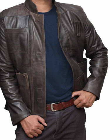 Harrison Ford Inspired Star Wars Brown Leather Jacket