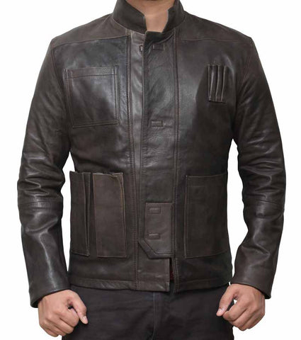 Harrison Ford Inspired Star Wars Brown Leather Jacket