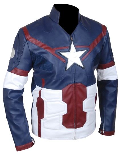Captain America Leather Jacket Avengers: Age of Ultron Chris Evans Inspired Jacket