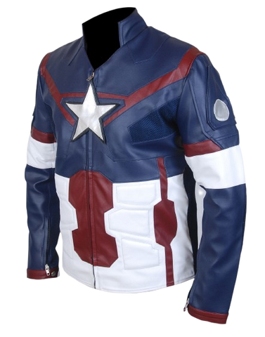 Captain America Leather Jacket Avengers: Age of Ultron Chris Evans Inspired Jacket