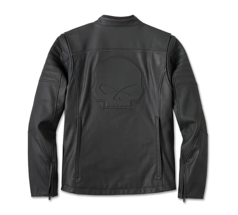 Harley-Davidson Willie G Skull Graphic Leather Riding Jacket