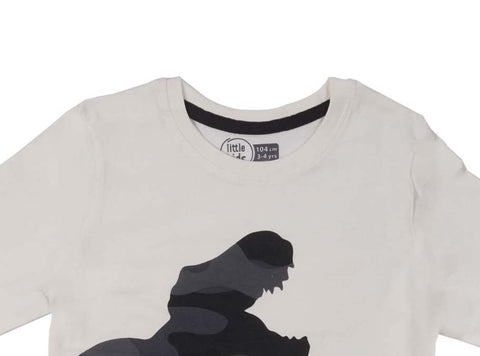L.I.T.T.L.E K.I.D.S-GRAPHICAL PRINT-FULL SLEEVE | T-SHIRT | WHITE