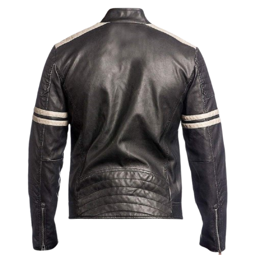 Men’s Distressed Black Leather Jacket