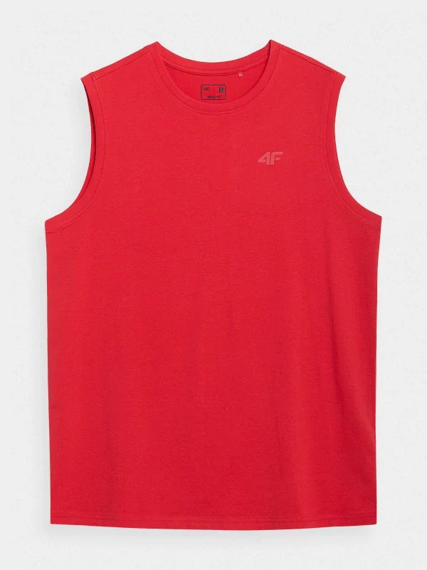4.F SANDO MEN'S REGULAR PLAIN TANK TOP | RED