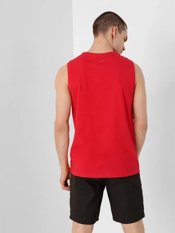 4.F SANDO MEN'S REGULAR PLAIN TANK TOP | RED