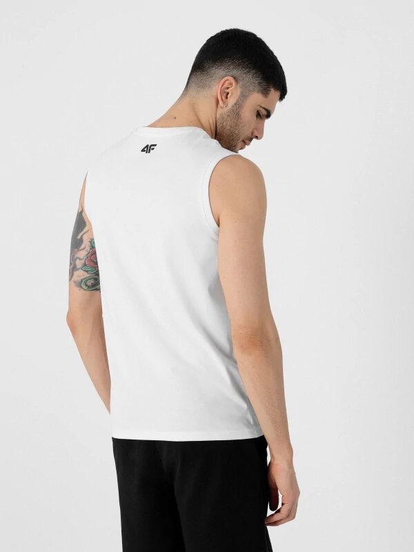 4.F. SANDO MEN'S REGULAR PLAIN TANK TOP | WHITE