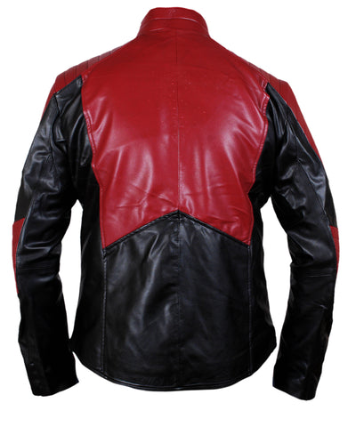 Smallville Superman Red & Black Leather Jacket Clark Kent Inspired Superhero Outerwear