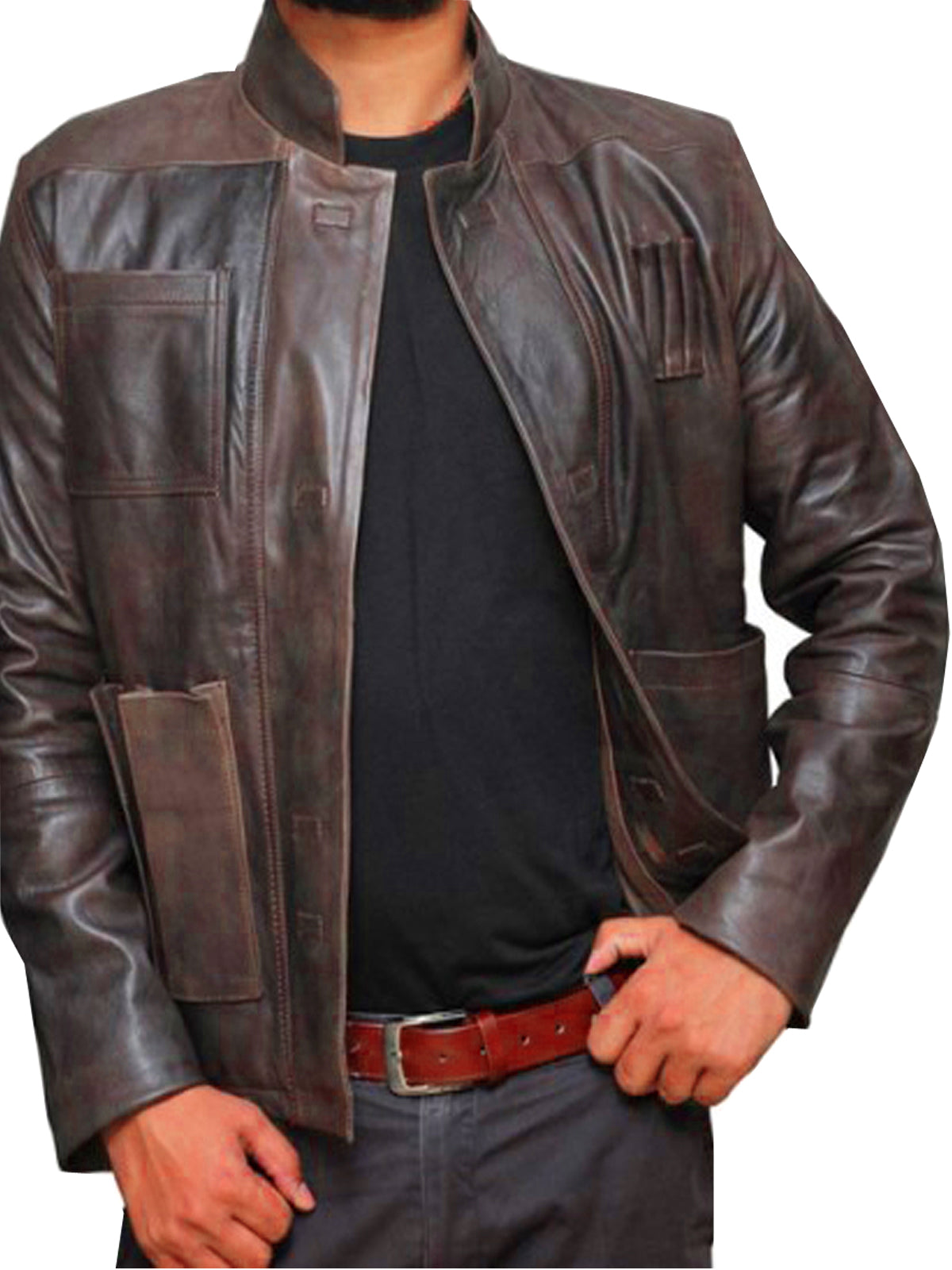 Harrison Ford Inspired Star Wars Brown Leather Jacket