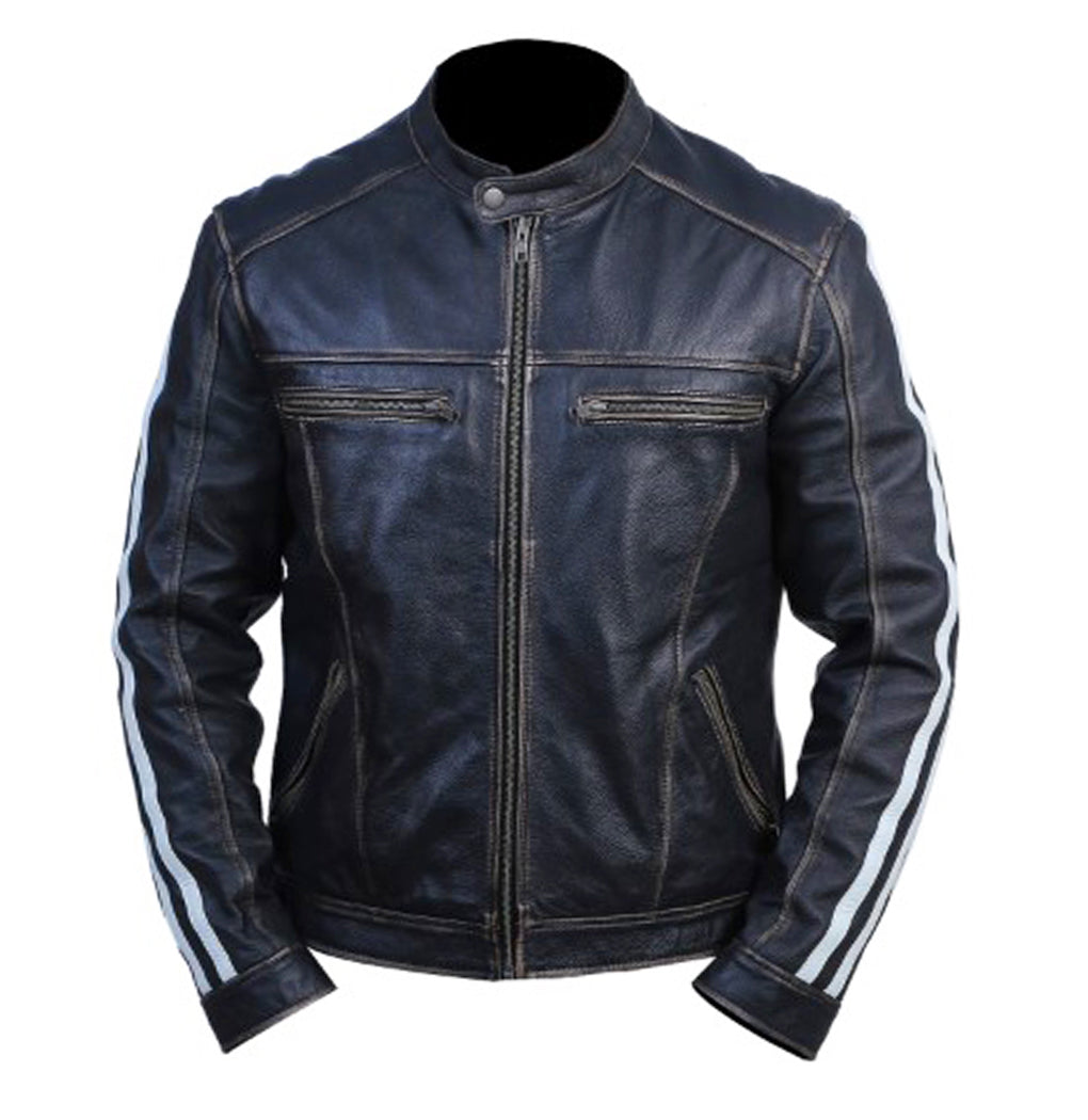 Leon S. Kennedy Black Distressed Leather Jacket Resident Evil: Vendetta Movie Inspired Men’s Jacket