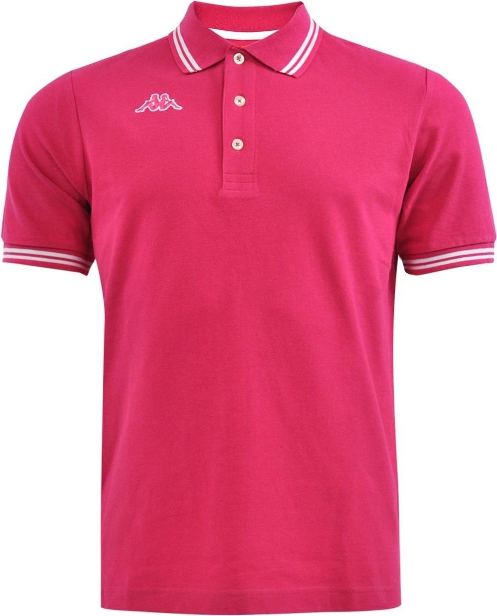 KAPPA-POLO SHIRT-MEN LOGO MALTAX | PINK INTENSE-WHITE