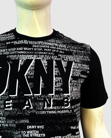 DONNA KARAN NEW YORK MEN'S DKNY ASTOR STRETCH T-SHIRT | BLACK