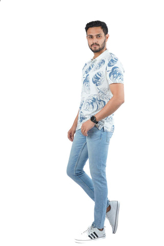 PULL & BEAR. -SLIM FIT- DENIM JEANS | LIGHT BLUE