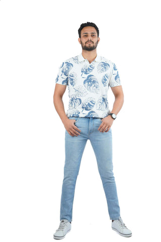 PULL & BEAR. -SLIM FIT- DENIM JEANS | LIGHT BLUE