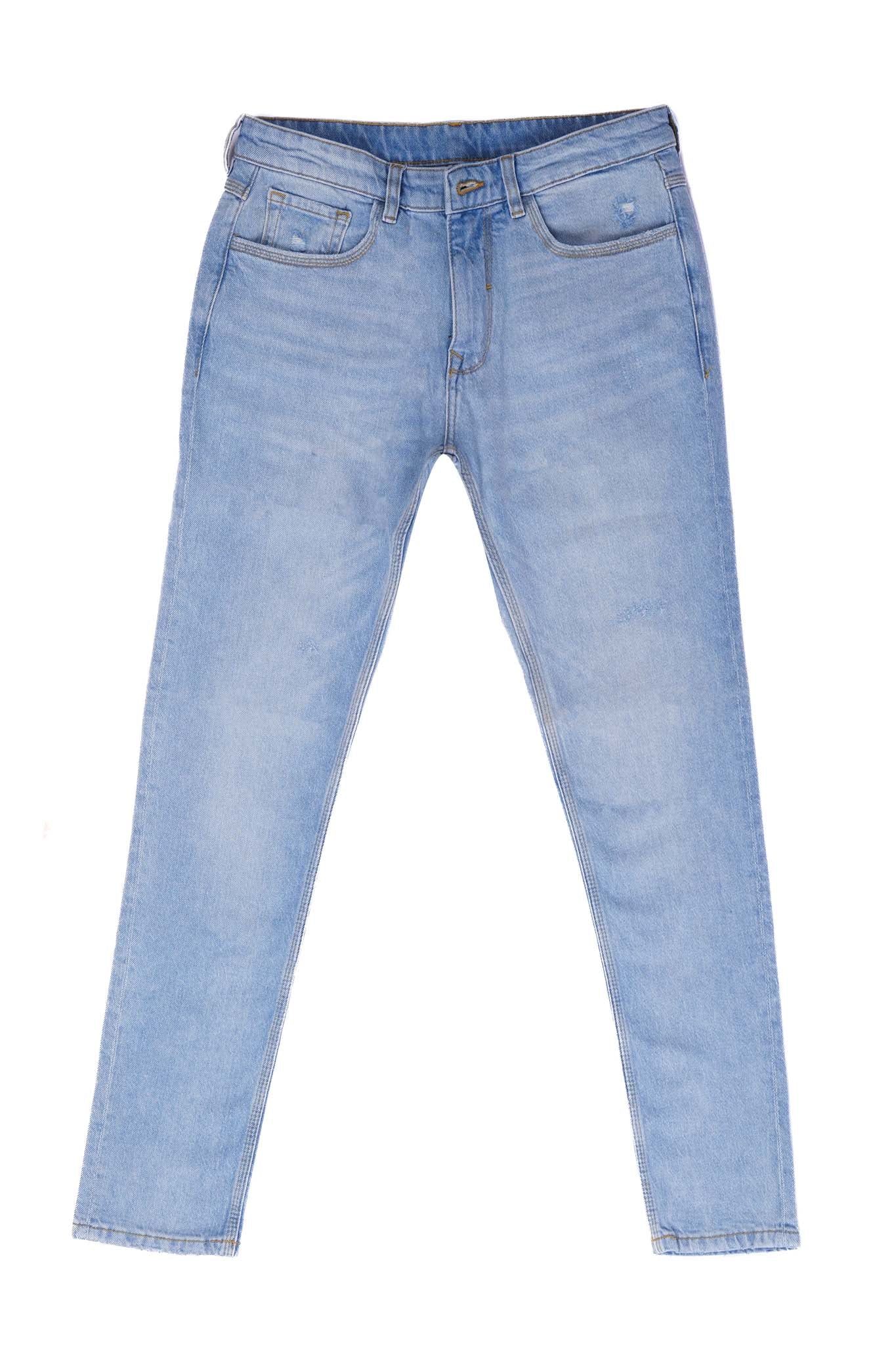 PULL & BEAR. -SLIM FIT- DENIM JEANS | LIGHT BLUE