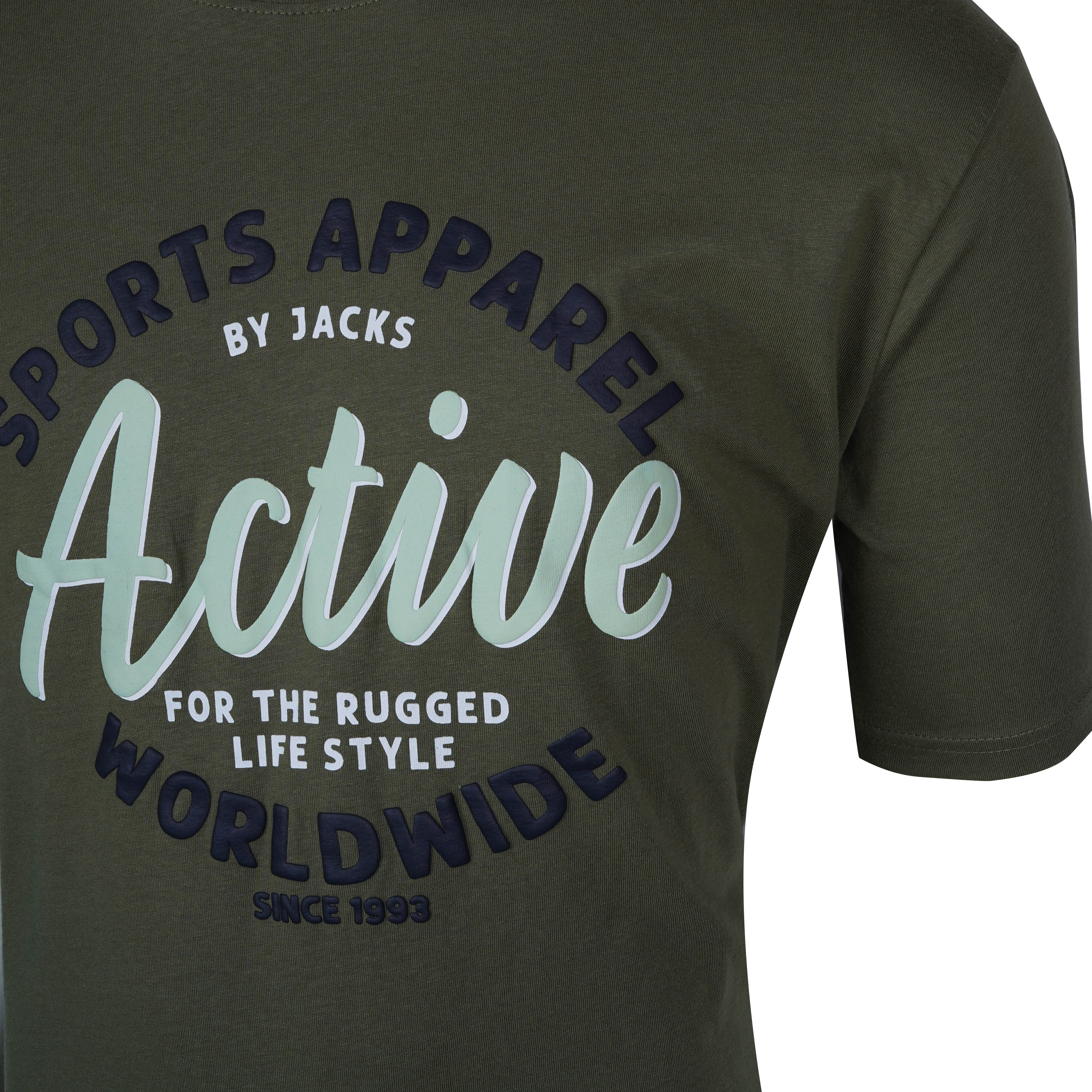 JACK'S SPORTS APPAREL BY JACK'S MEN TSHIRT| OLIVE GREEN