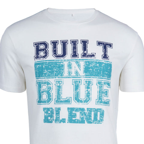 BLEND. CREW NECK-MANS-TEE SHIRT | WHITE