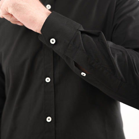 ZARA-MENS PREMIUM-SLIM FIT-CASUAL-COTTON-SHIRT | BLACK