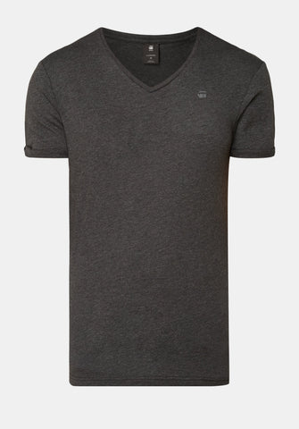G-STAR RAW T-SHIRT V-NECK  NECK-GREY | CHARCOAL GREY