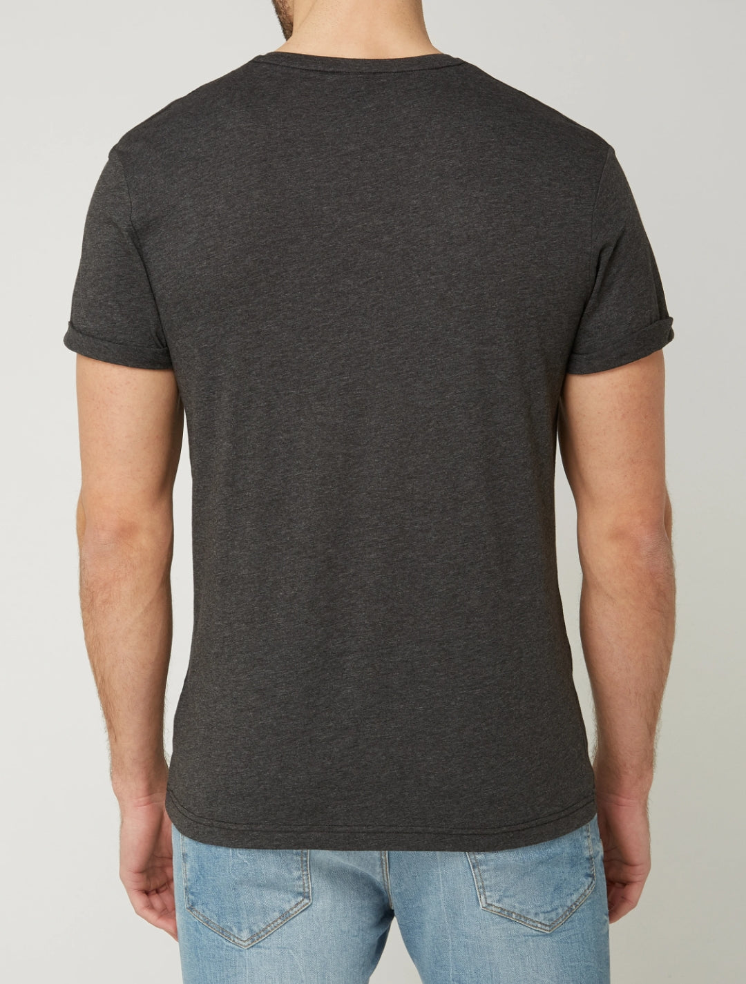 G-STAR RAW T-SHIRT V-NECK  NECK-GREY | CHARCOAL GREY