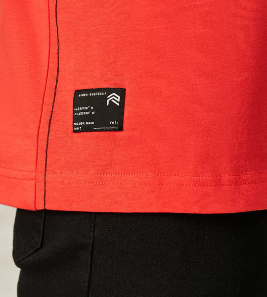 PROJEK RAW Modern Fit Short-Sleeve Henley Knit | RED