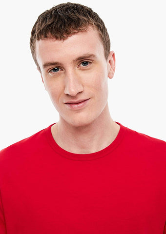 S.OLIVER.  BASIC SLIM FIT T-SHIRT | RED