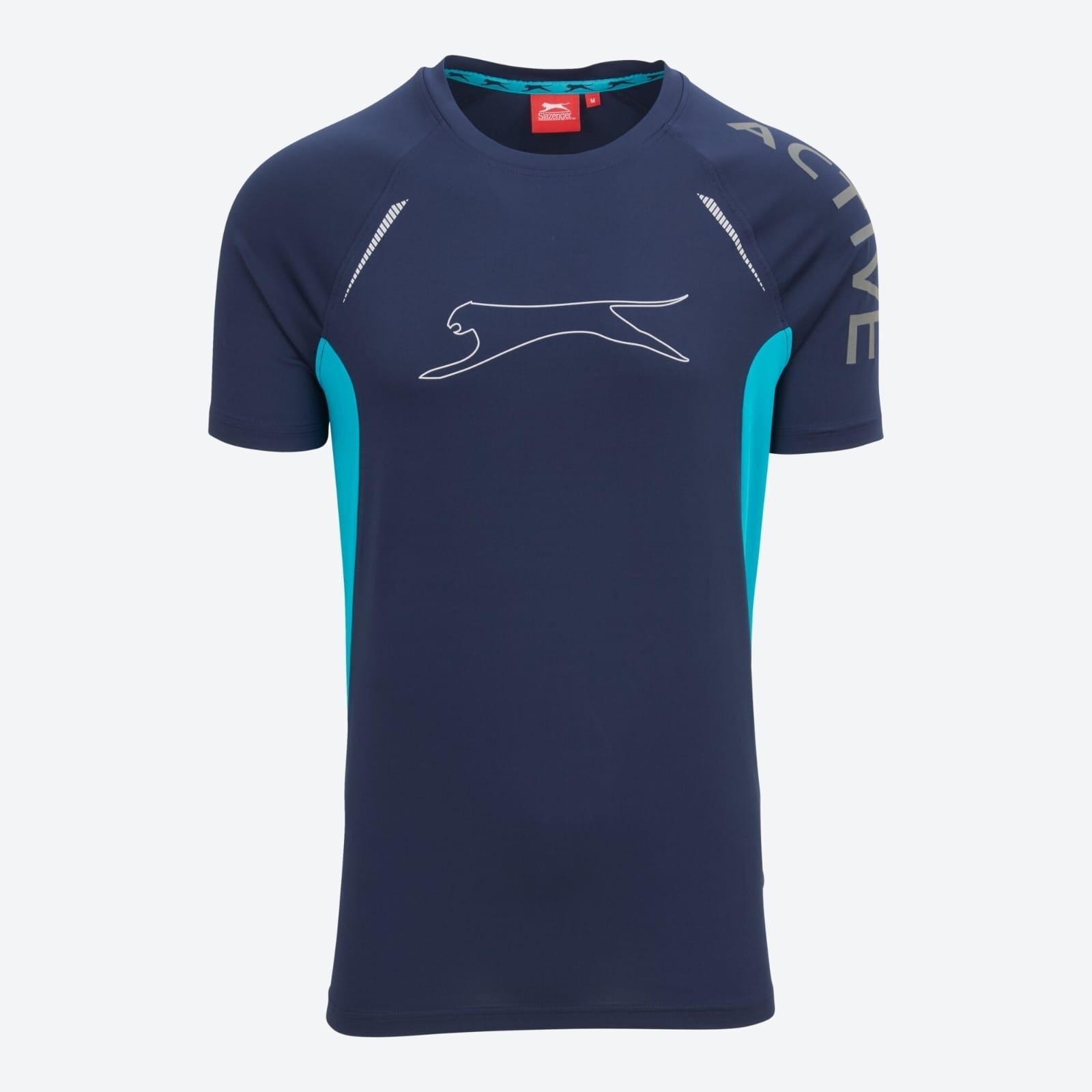 SLAZENGER. DRI FIT MEN SPORTS WORK OUT T-SHIRT | NAVY BLUE