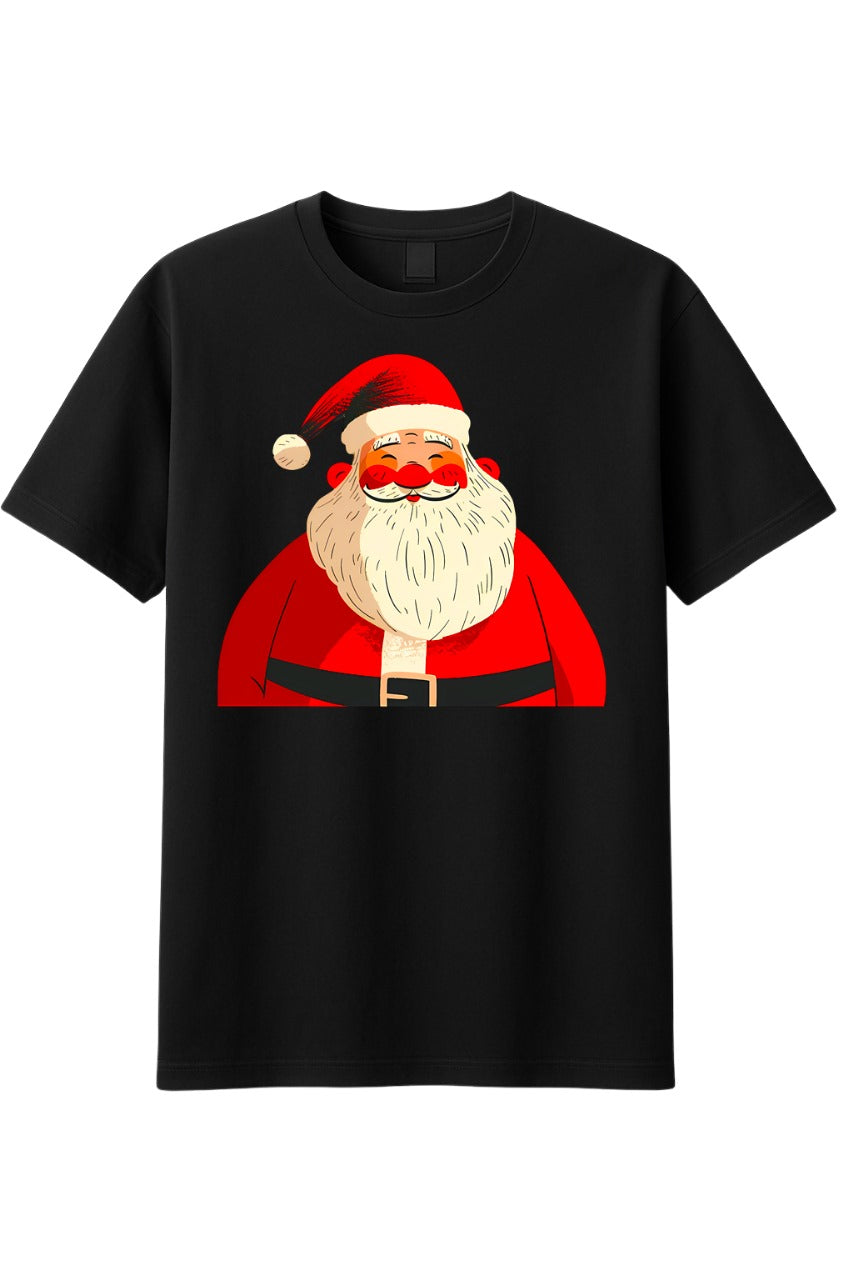 Funky Christmas Santa Pattern Men’s T-Shirt Festive Holiday Graphic Tee