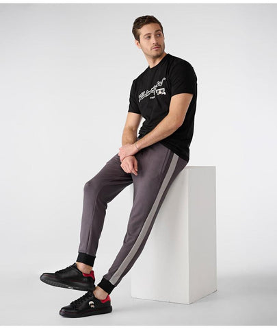 KARL LAGERFELD PARIS-SCRIPT LOGO TEE | BLACK