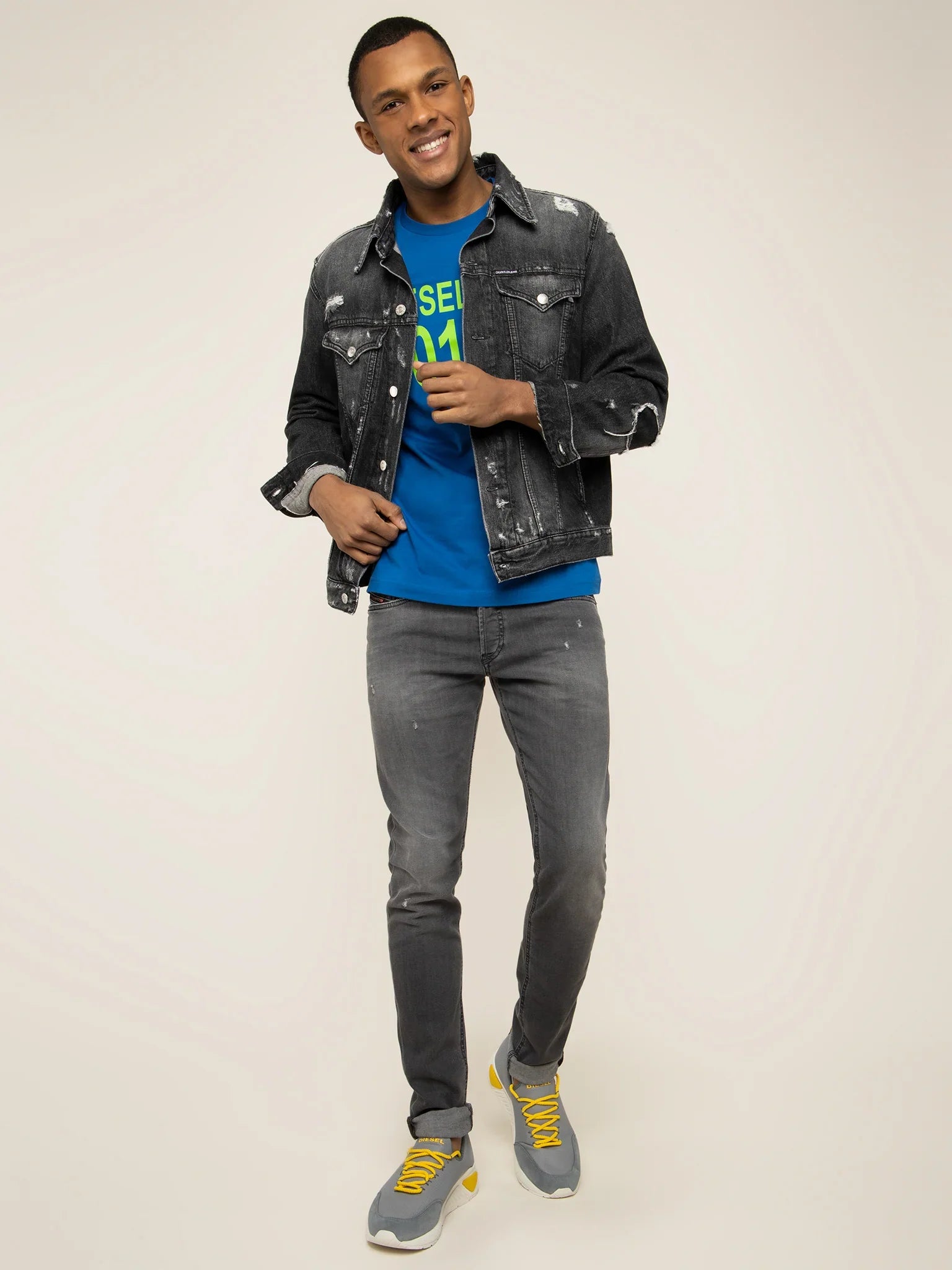 DIESEL DIEGOS SHORT SLEEVE T-SHIRT FLEXIBLE T-SHIRT | BLUE