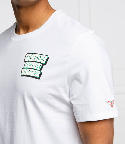 GUESS BEAST BURGER REGUALR FIT T-SHIRT | WHITE