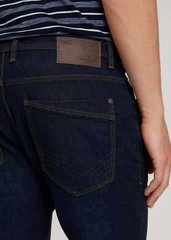 TOM TAILOR JOSH REGULAR SLIM MEN JEANS - RINSED BLUE DENIM