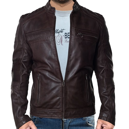Men’s Brown Fashion Leather Jacket Genuine Leather Stylish Casual Jacket