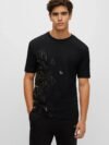 HUGO BOSS REGULAR FIT T-SHIRT IN COTTON - TEEGO | BLACK