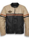 Harley-Davidson Racing Mid-Weight Color Blocked Leather Jacket