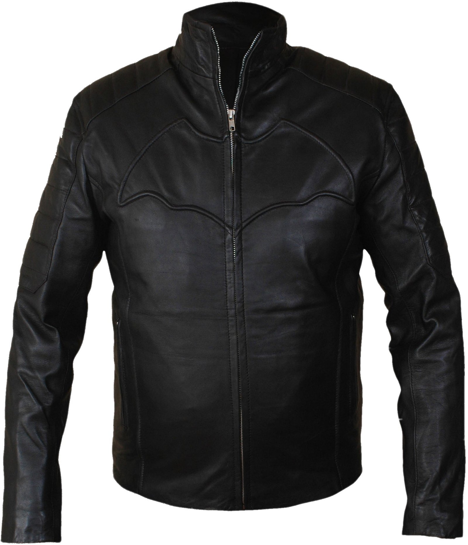 Batman Begins Black Leather Jacket Christian Bale Inspired Superhero Replica