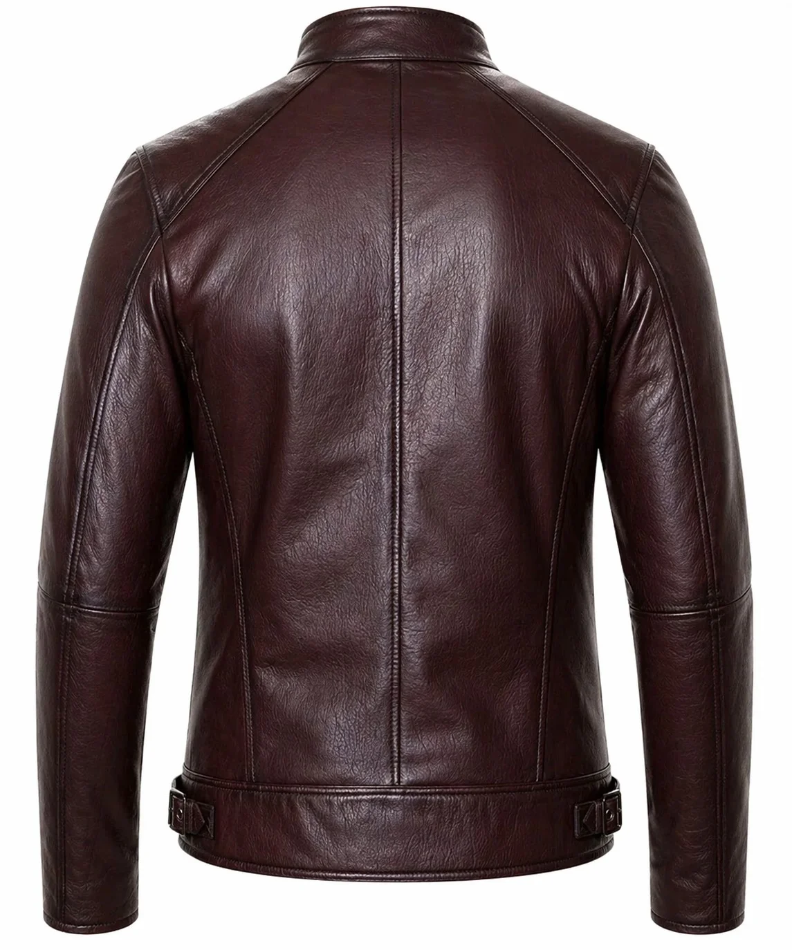Men’s Jackson Casual Brown Leather Motorcycle Jacket Premium Biker Style Outerwear - Image 4