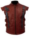 Men’s Red Leather Vest Chris Pratt Star-Lord Guardians of the Galaxy Inspired Vest