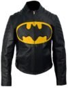 Lego Batman Black and Yellow Leather Jacket Men’s Superhero Cosplay & Casual Jacket