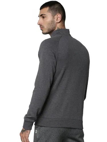 CALVIN KLIEN MEN'S MERINO WOOL FULL-ZIP SWEATER - CHARCOAL - Image 5