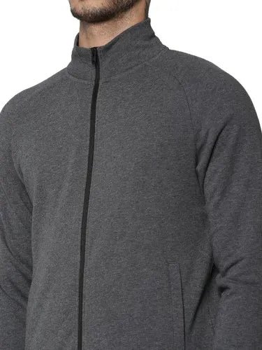 CALVIN KLIEN MEN'S MERINO WOOL FULL-ZIP SWEATER - CHARCOAL - Image 4