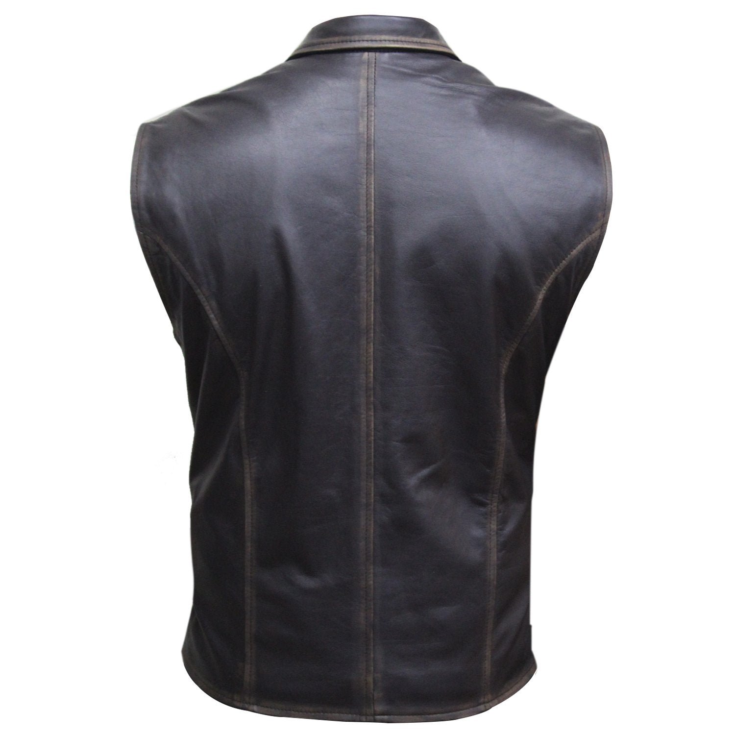 Hell on Wheels Cullen Bohannon Men’s Real Leather Vest Distressed Brown Western TV Series Inspired - Image 3