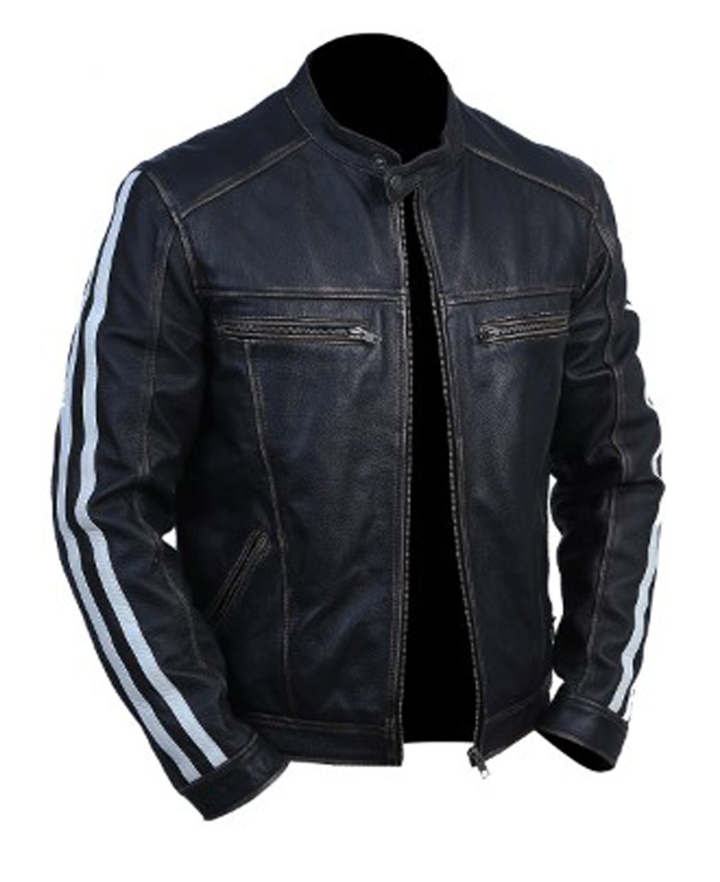 Leon S. Kennedy Black Distressed Leather Jacket Resident Evil: Vendetta Movie Inspired Men’s Jacket - Image 2