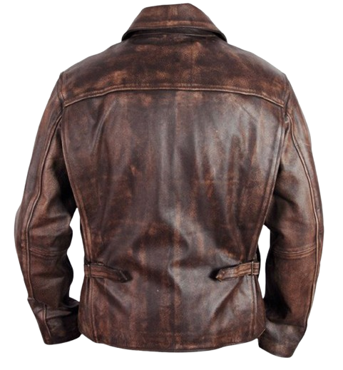 Indiana Jones Distressed Brown Leather Jacket Harrison Ford Movie Inspired Men’s Jacket - Image 3