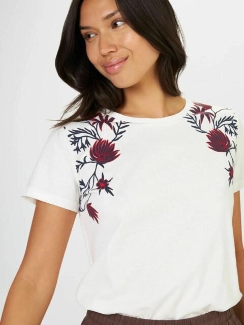 CONBIPEL-WOMEN PRINT T-SHIRT | WHITE
