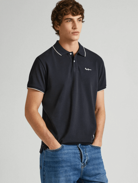 PEPE JEANS JET COTTON POLO SLIM FIT | NAVY BLUE