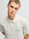 HUGO BOSS COTTON - PIQUE POLO SHIRT WITH LOGO PRINT | WHITE