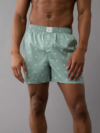 AMERICAN EAGLE MEN'S TINY EAGLES STRETCH BOXER SHORT | LIGHT GREEN
